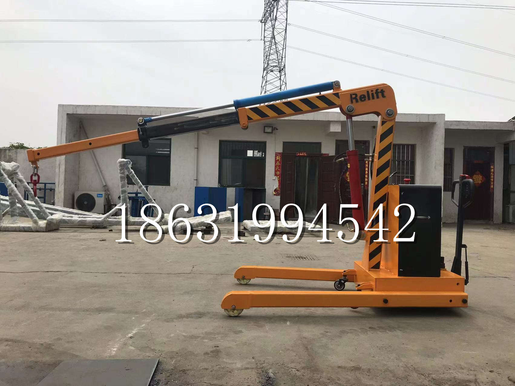 海淀区久征定做3吨三轮随车吊 农用园林绿化移树吊 平板工程用小吊机